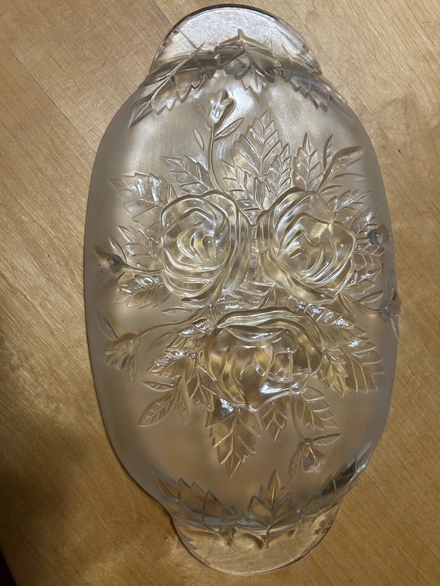 Crystal Floral Serving Tray - photo 2