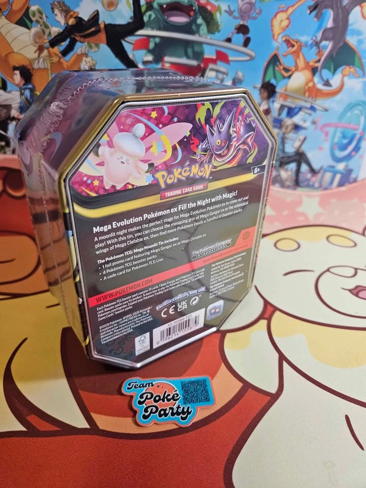 NIB Sealed Moonlit Tin Mega Clefable & Mega Gengar Bundle - photo 3