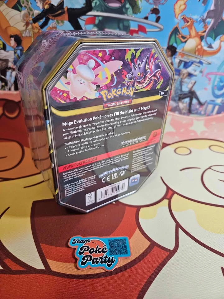 NIB Sealed Moonlit Tin Mega Clefable & Mega Gengar Bundle - photo 5