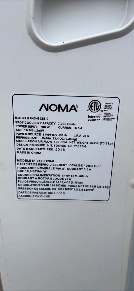 Noma A/C Unit - photo 3