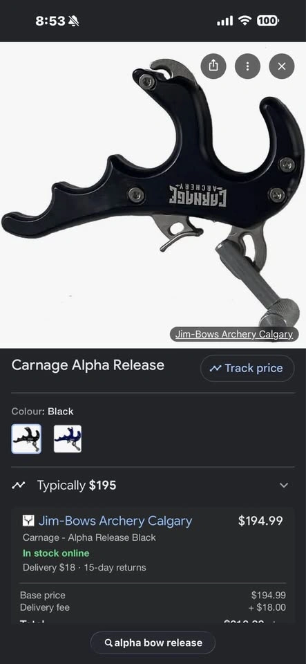 Carnage Alpha Bow Release - photo 4
