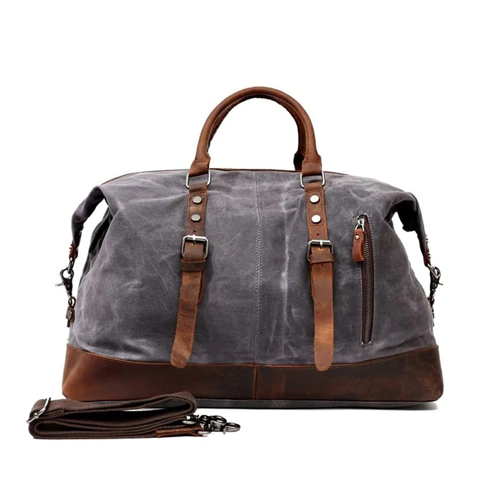 Canvas Travel/Gym Duffle Bag with Leather straps Brand New