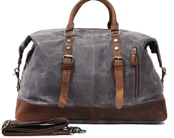 Canvas Travel/Gym Duffle Bag with Leather straps Brand New - photo 2