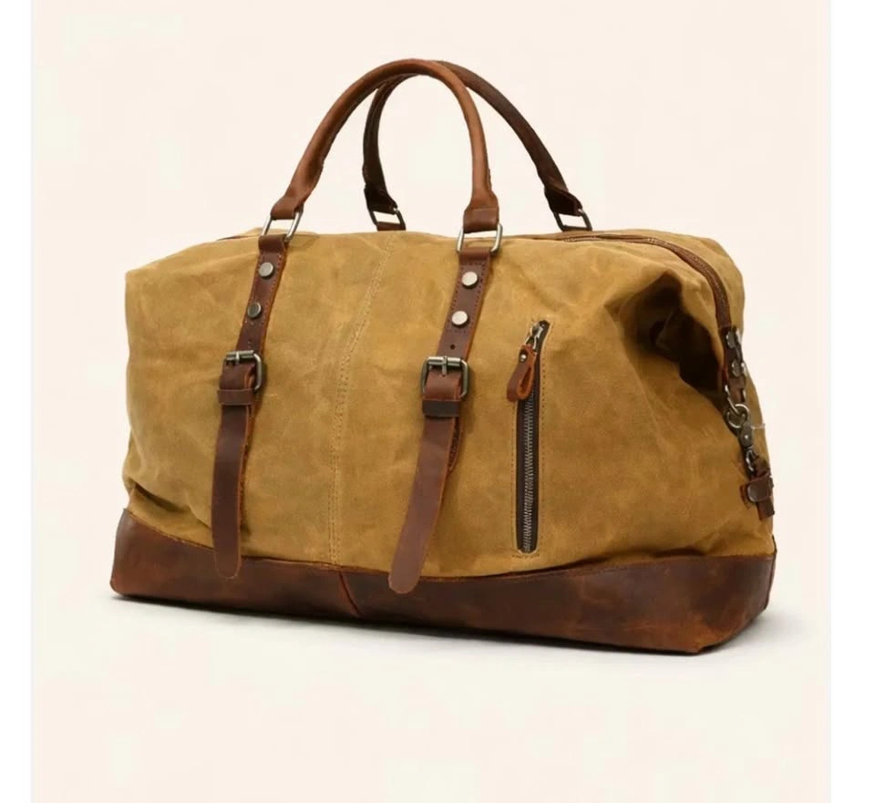 Canvas Travel/Gym Duffle Bag with Leather straps Brand New - photo 3