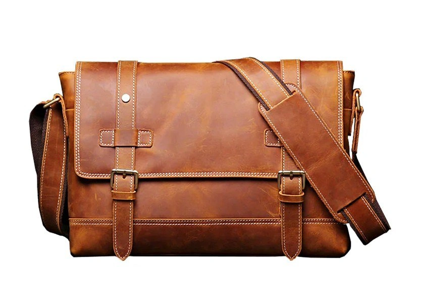 Genuine Leather Messenger Sling Bag Brand New