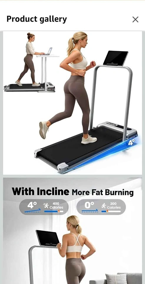 Walking Pad with 4% Incline, 3 in 1 Treadmill