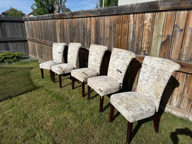 Set of 5 French Script Dining Chairs - photo 2