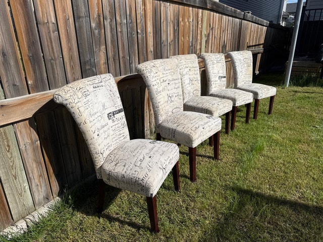 Set of 5 French Script Dining Chairs - photo 3