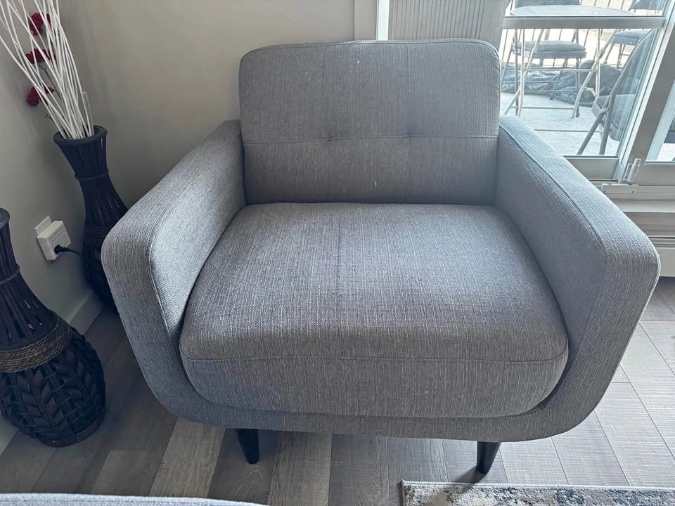 Comfy grey armchair