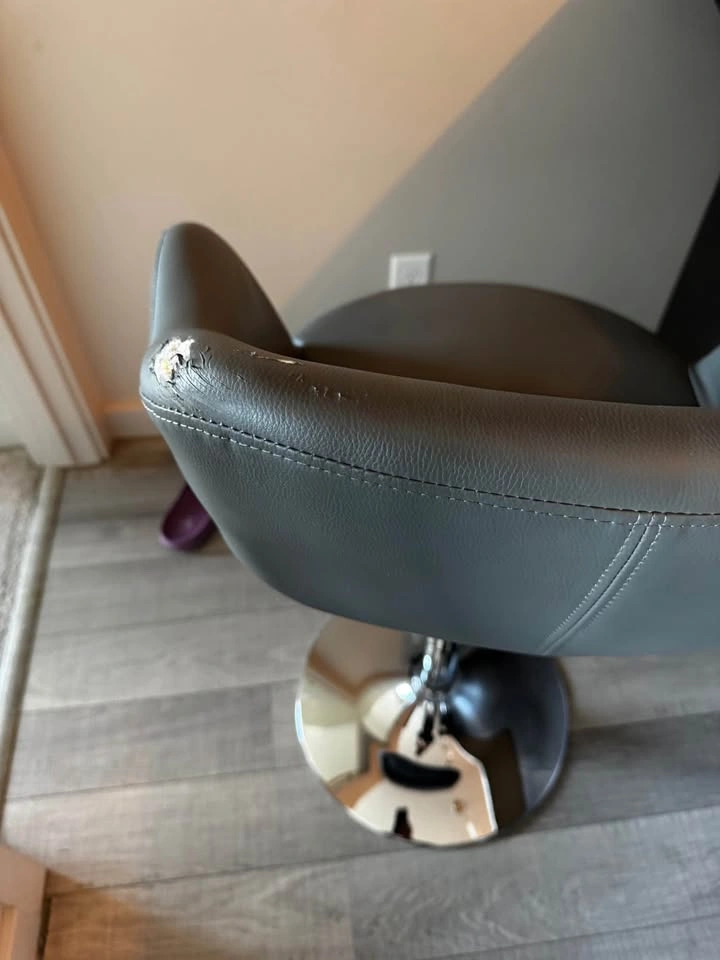 Grey swivel bar stool - photo 3