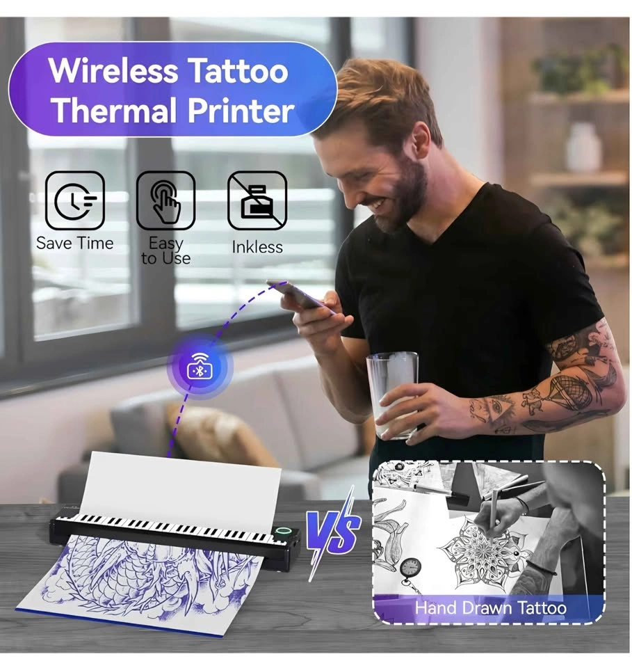 PeriPage Wireless Tattoo Stencil Printer Kit – Brand New Sealed - photo 2