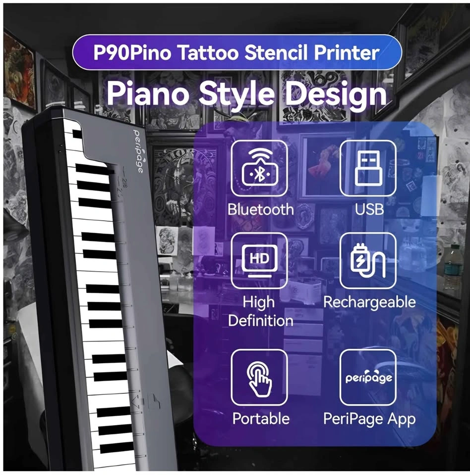 PeriPage Wireless Tattoo Stencil Printer Kit – Brand New Sealed - photo 5