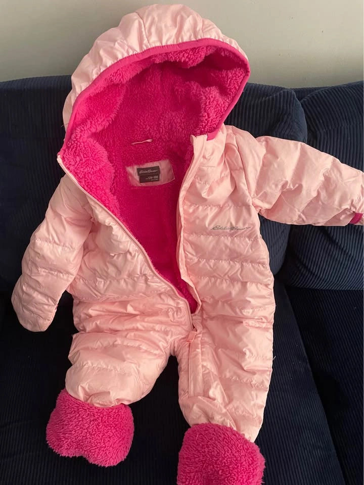 Baby Down Snowsuit by Eddie Bauer 12 to 18 months - photo 2