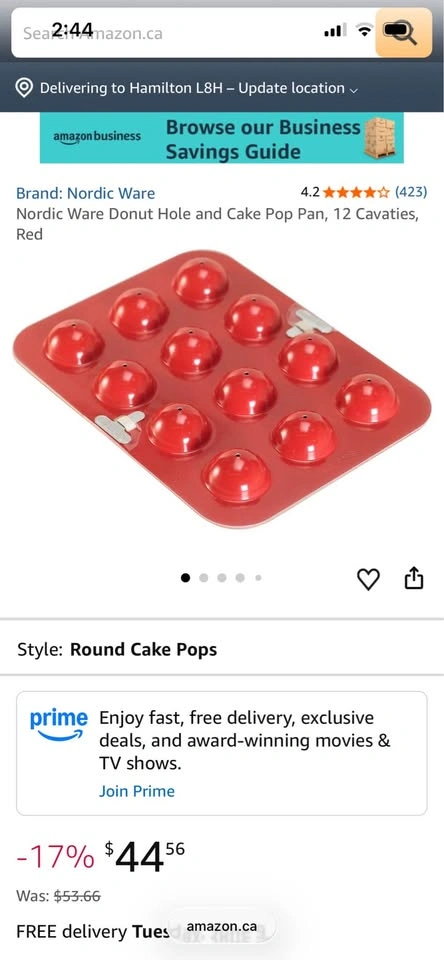 Nordic Ware Cake Pop/Donut Hole Baking Pans (2 for $40) - photo 5
