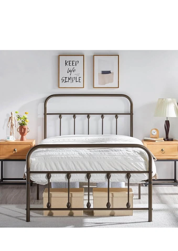 Twin Bronze Wrought Iron Bed Frame - photo 5