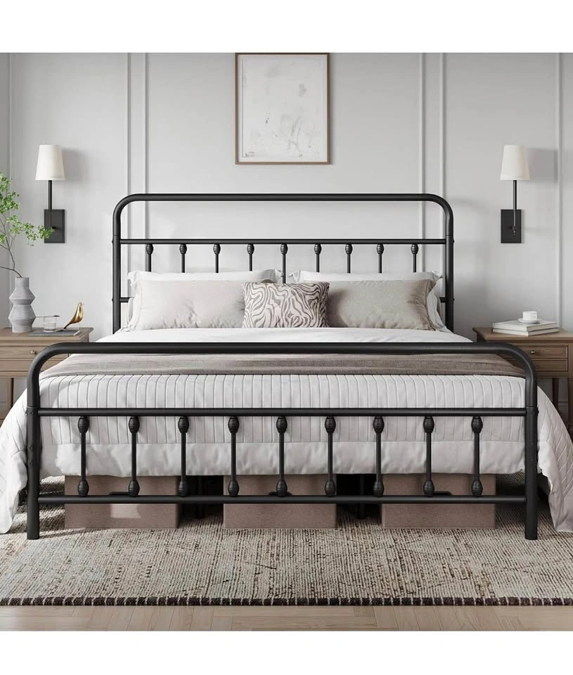Full black wrought iron bed Frame