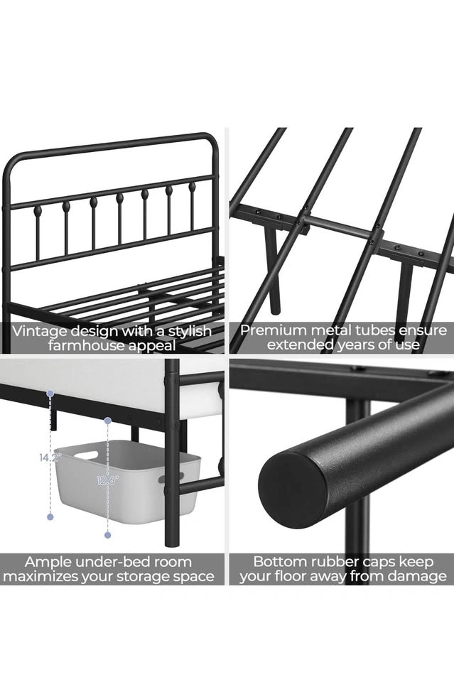 Full black wrought iron bed Frame - photo 3