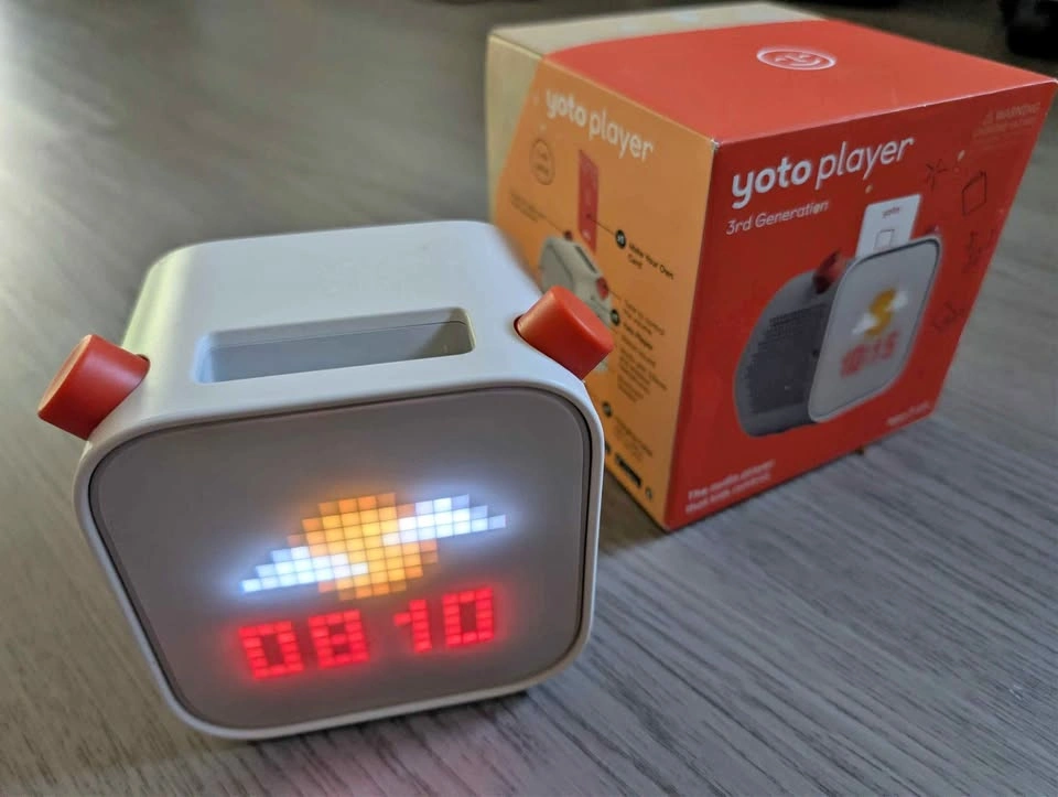 Yoto Player with Pink Silicon Cover