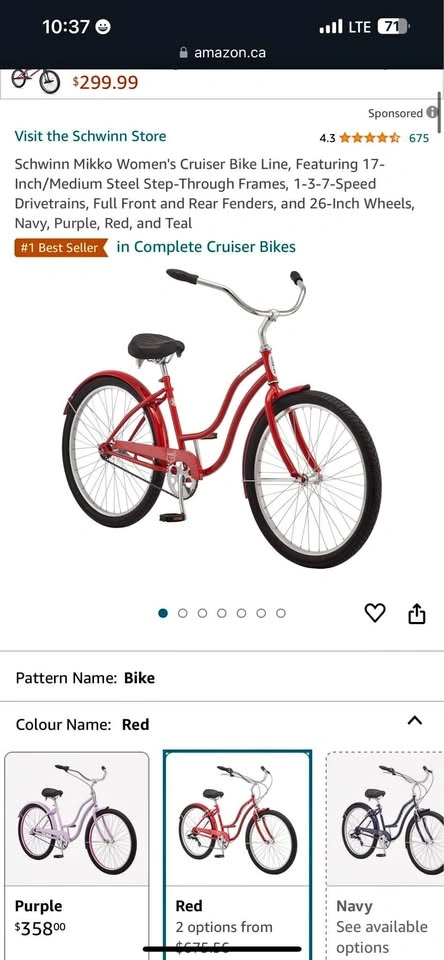 26” Women’s Schwinn Mikko Cruiser Bike - Brand New