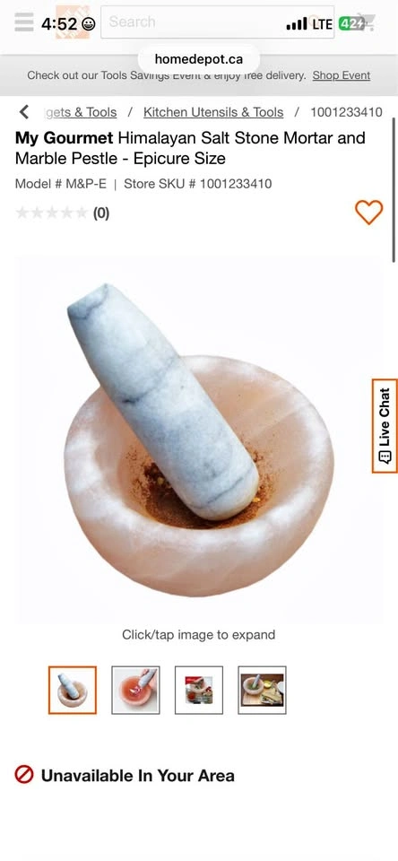 Gourmet Himalayan Salt Stone Mortar and Marble Pestle