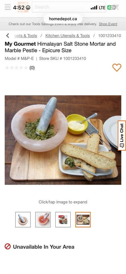 Gourmet Himalayan Salt Stone Mortar and Marble Pestle - photo 3