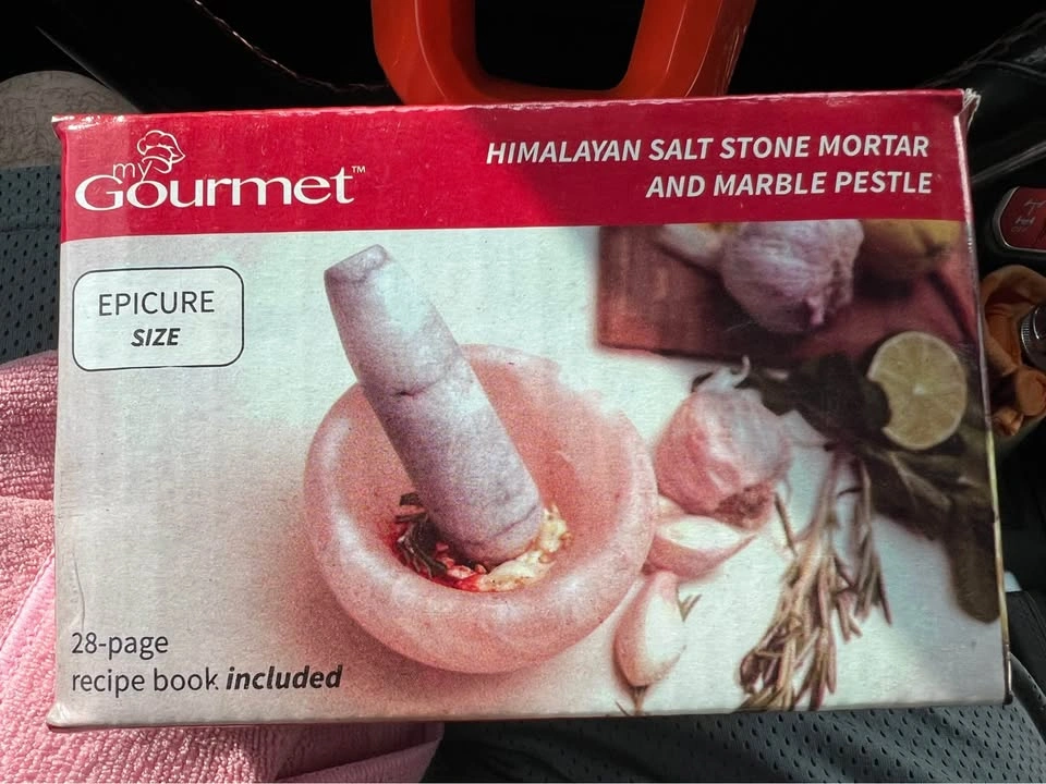 Gourmet Himalayan Salt Stone Mortar and Marble Pestle - photo 4