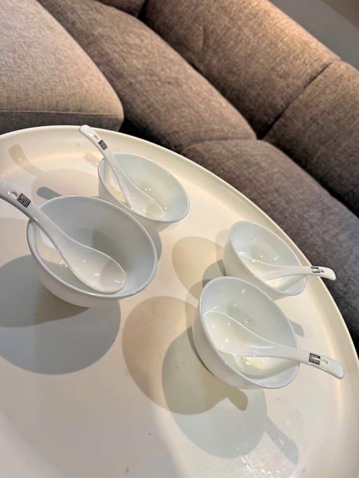 Elegant Asian-Style Ceramic Soup Bowl Set – $10