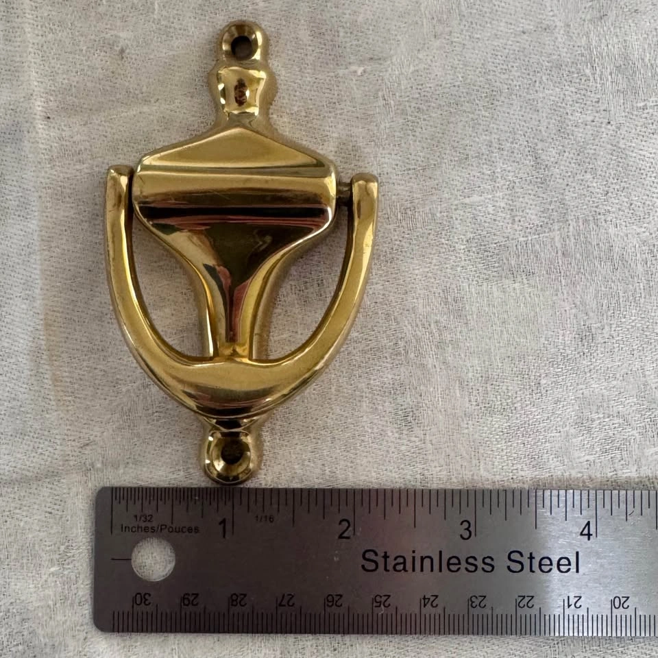 Vintage brass door knocker - photo 4