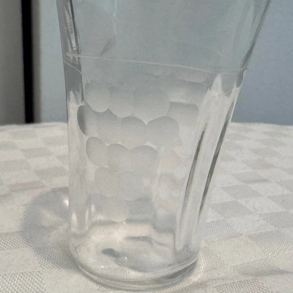 Tiny, delicate, antique etched crystal glass - photo 2