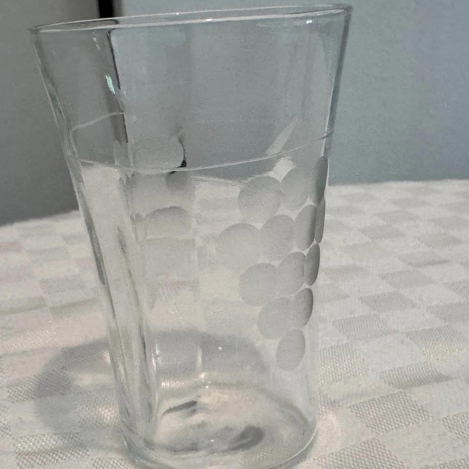 Tiny, delicate, antique etched crystal glass - photo 3
