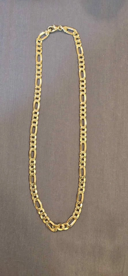 14kt Yellow Gold Figaro Chain 20" 6mm 28g