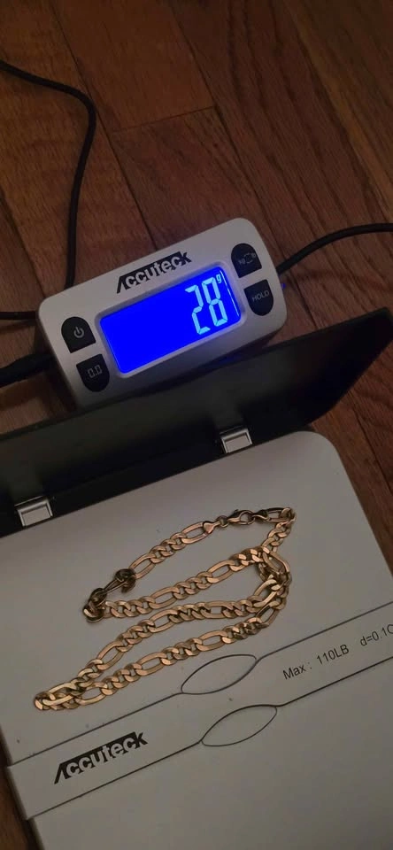14kt Yellow Gold Figaro Chain 20" 6mm 28g - photo 4