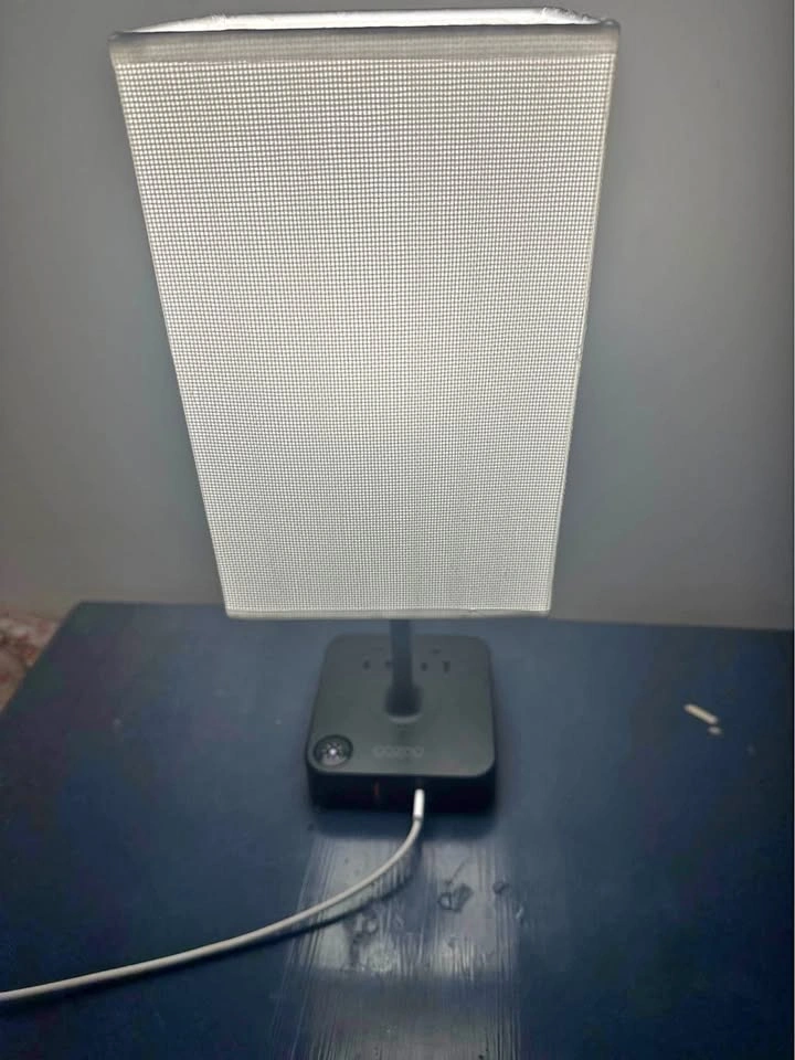 Portable lamp with power outlets and USB/USB-C