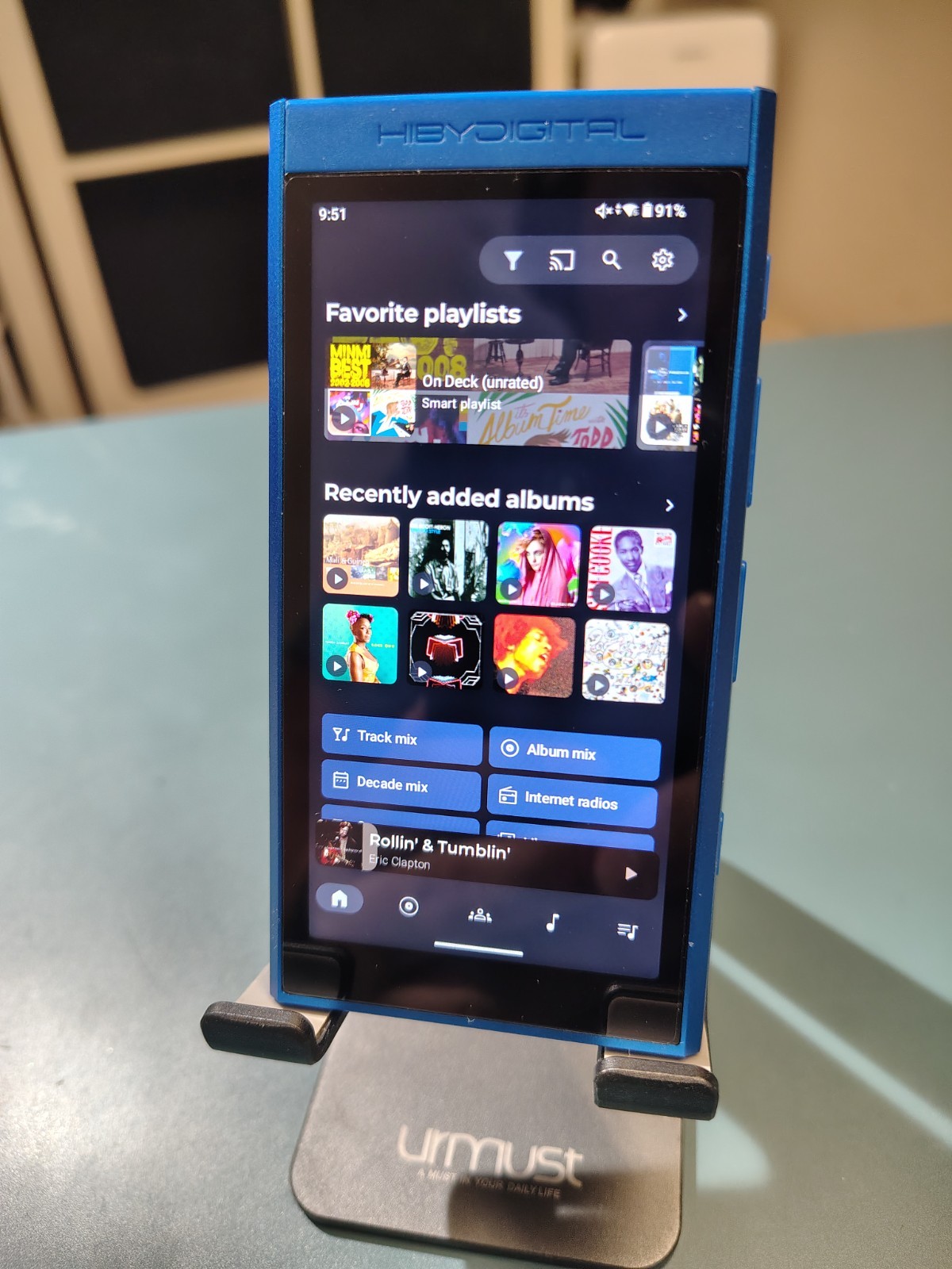 Hiby Digital M300 Android DAP Player Blue 128 GB 4GB RAM