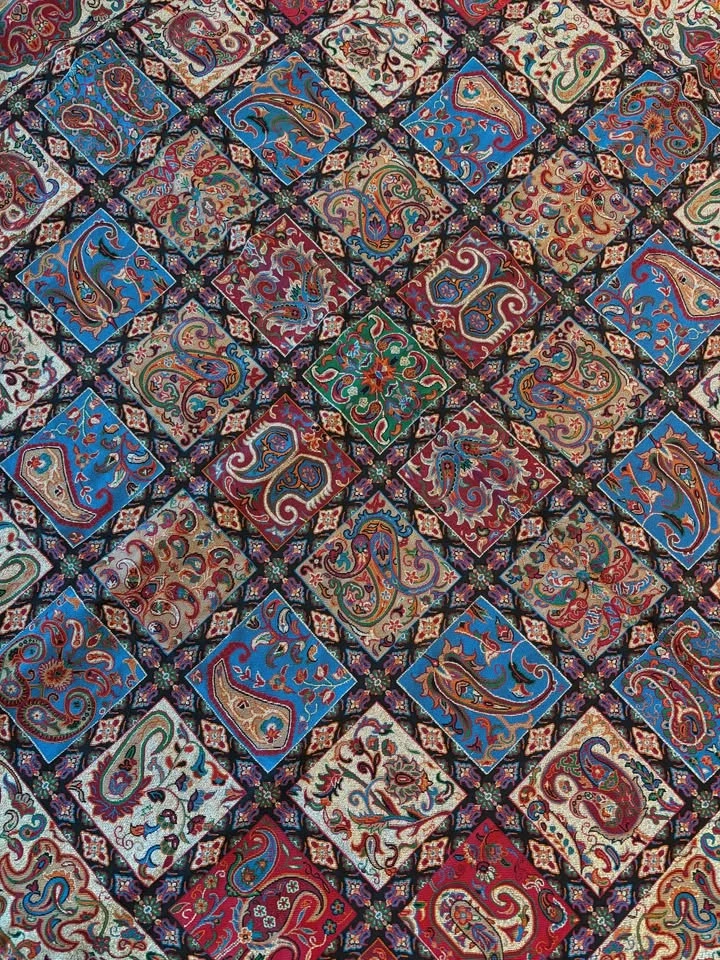 Persian Termeh Tablecloth / Decorative Textile – 98 cm × 98 cm - photo 2