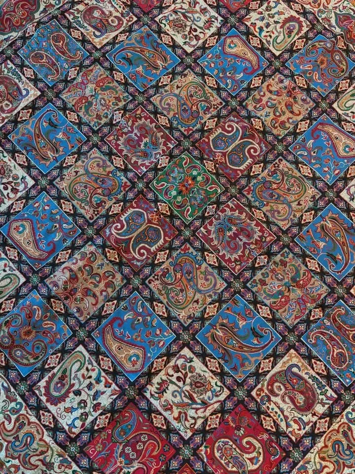 Persian Termeh Tablecloth / Decorative Textile – 98 cm × 98 cm - photo 2