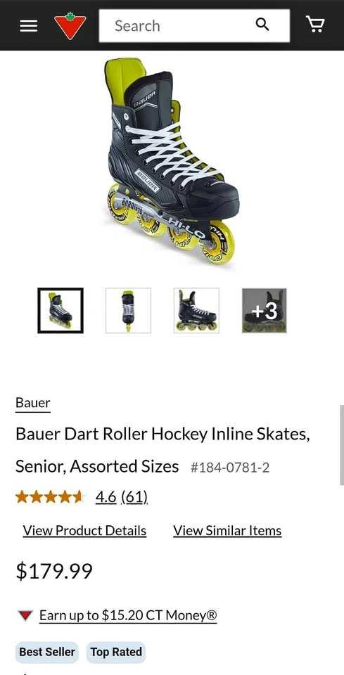 Bauer Dart Roller Hockey Inline Skates