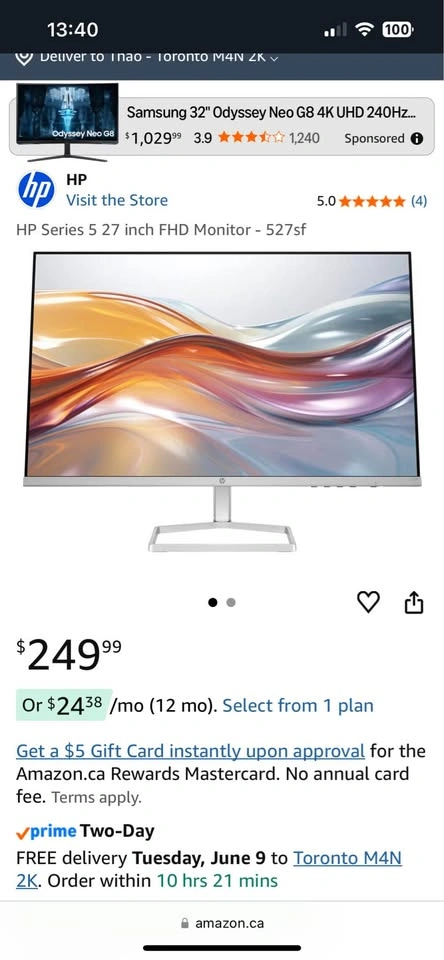 HP Series 5 27-inch FHD Monitor - 527sf - photo 2
