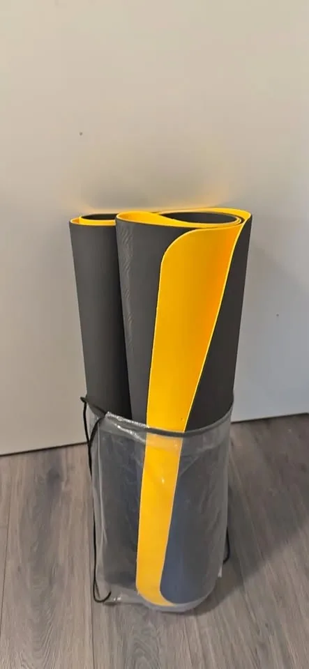Black Yellow Lole brand Yoga Mat