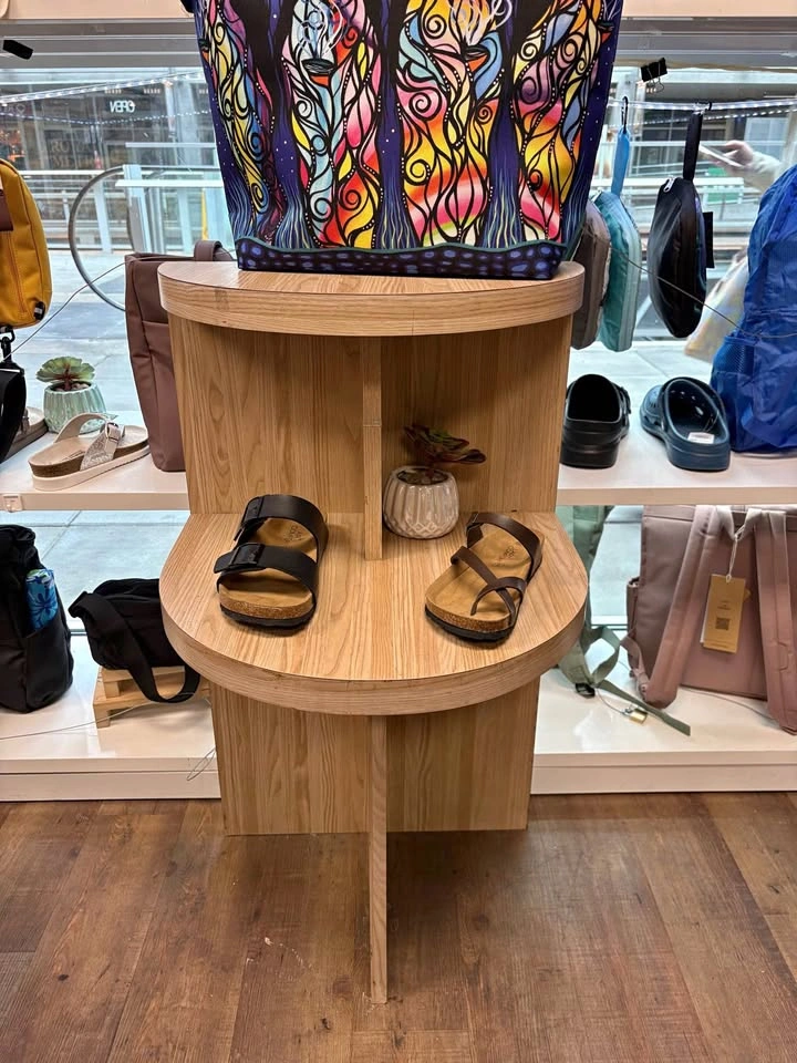 Tiered Wooden Retail Display Stand
