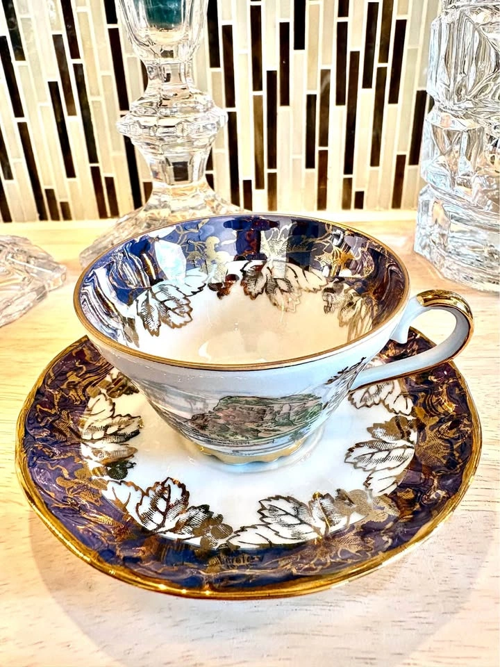 Kunst-Palette Regnitzlosau Bavaria Tea Cup and Saucer Set