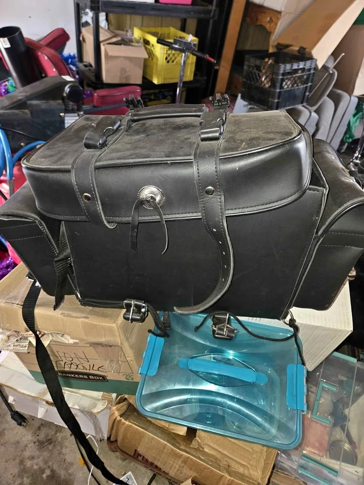 Black Motorcycle Bag