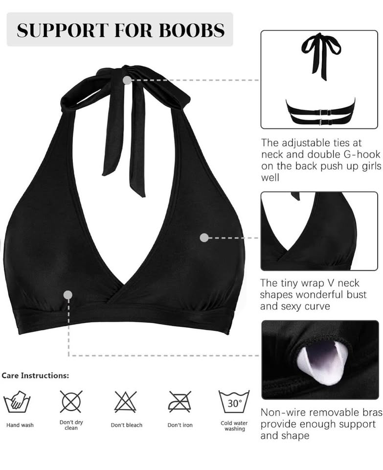 Women's Supportive Halter Bikini, M size, brand new - photo 4