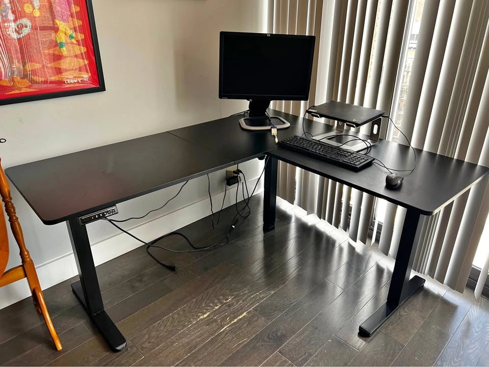 Adjustable L-Shaped Standing Desk