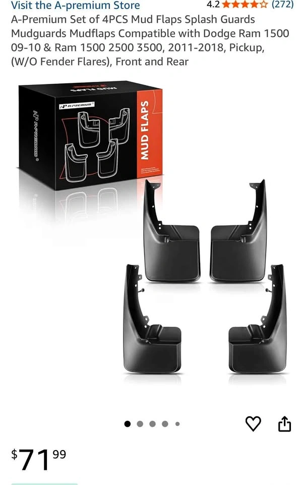 Ram truck mud flaps splash guards new in box