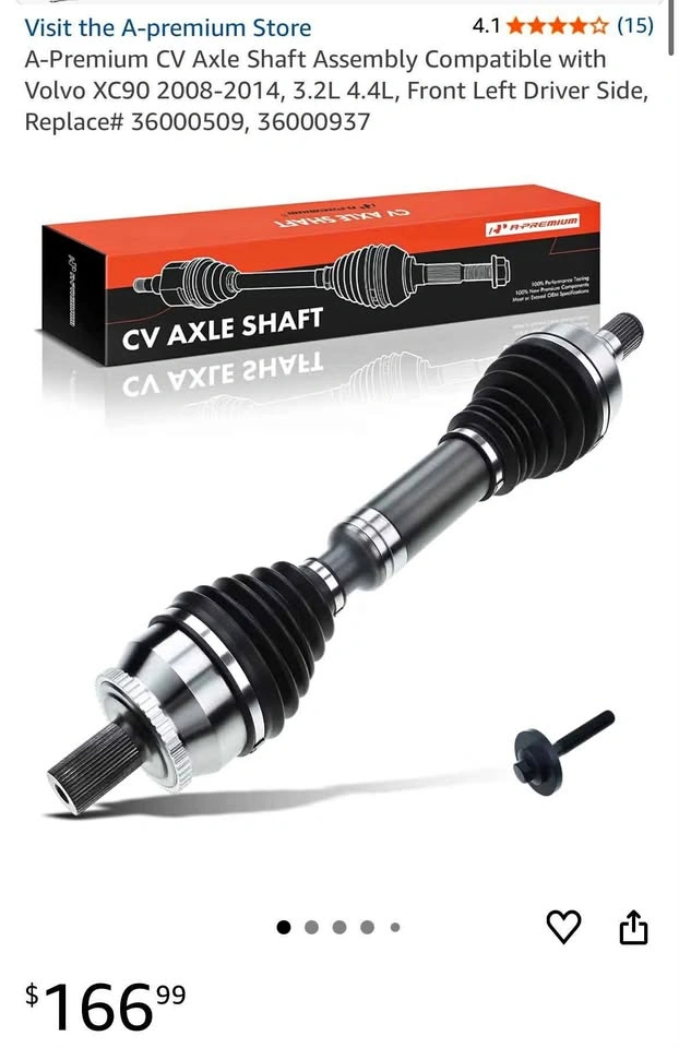 2007-2014 Volvo XC90 Cv axle new in box