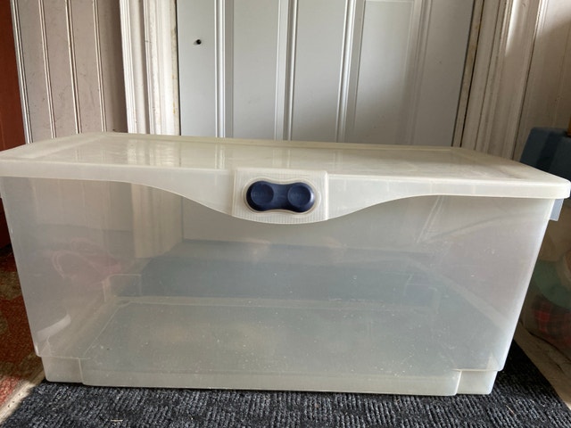 Super large clear storage bin Rubbermaid