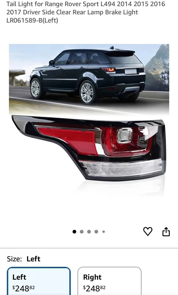 Land rover Range Rover Sport Tail light 2014-2017