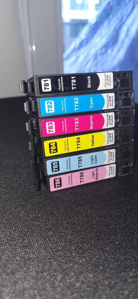 Set of 6 Epson Ink Cartridges (T781-T786) - photo 2
