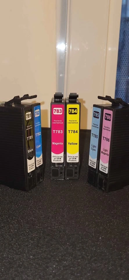 Set of 6 Epson Ink Cartridges (T781-T786) - photo 5